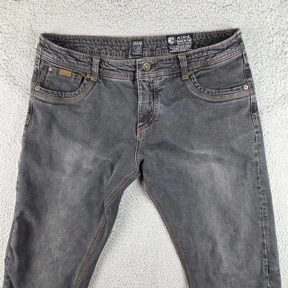 Kuhl‎ Jeans Mens 38x32 (37x32) Black Outlaw Selvage Denim Outdoor Cotton
